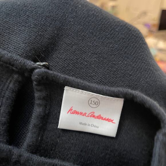 Hannah Anderson Girls Black Embellished Sweater Dress Size 12 - Picture 5 of 7